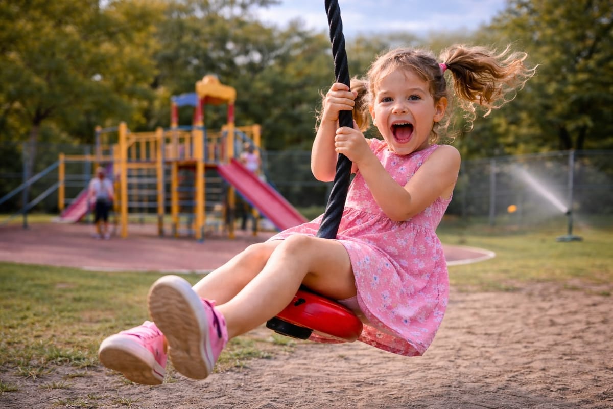 دختر بچه در حال بازی