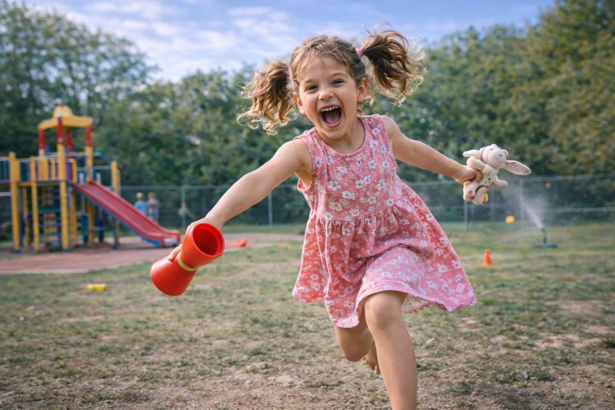 کودک بیشفعال در حال بازی