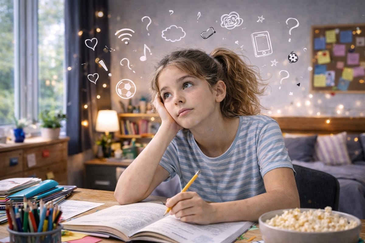 خیالپردازی کودک مبتلا به ADHD هنگام انجام تکلیف